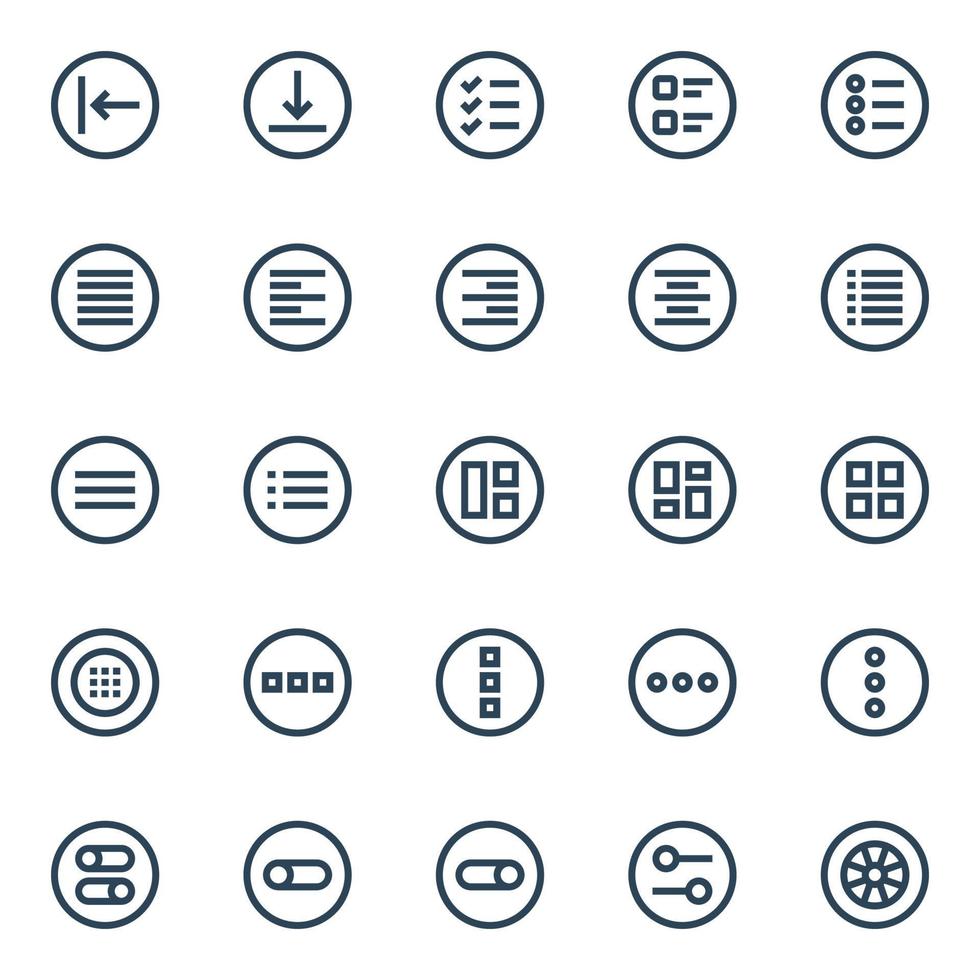 distintivo schema icone per ui ux. vettore