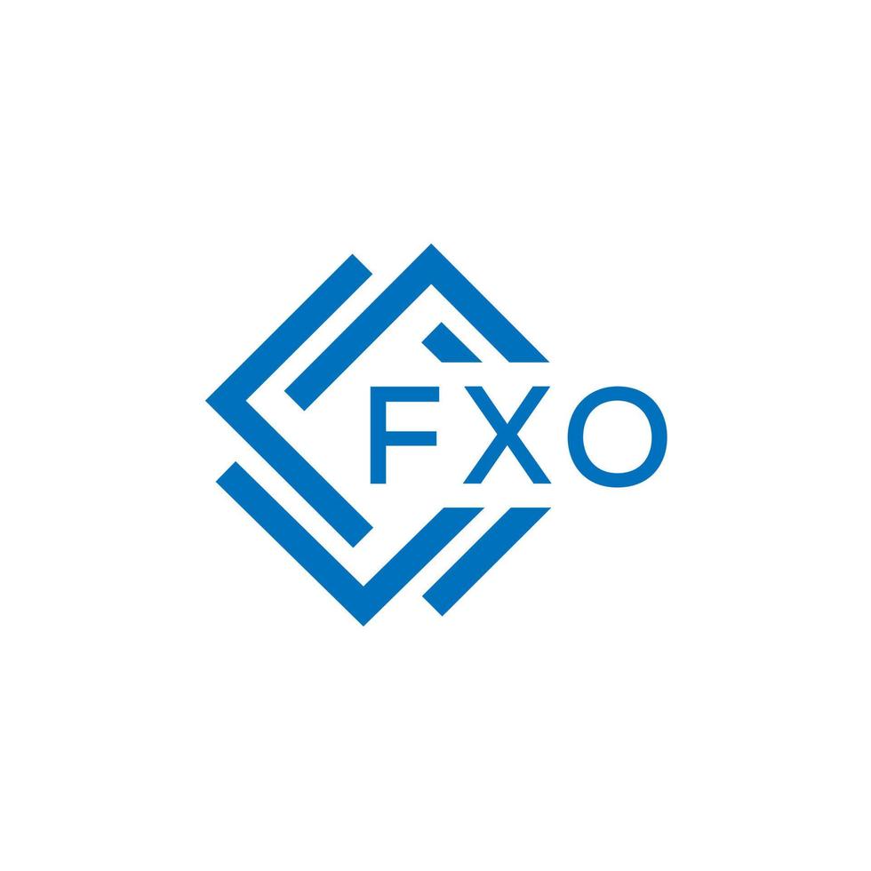 fxo lettera logo design su bianca sfondo. fxo creativo cerchio lettera logo concetto. fxo lettera design. vettore