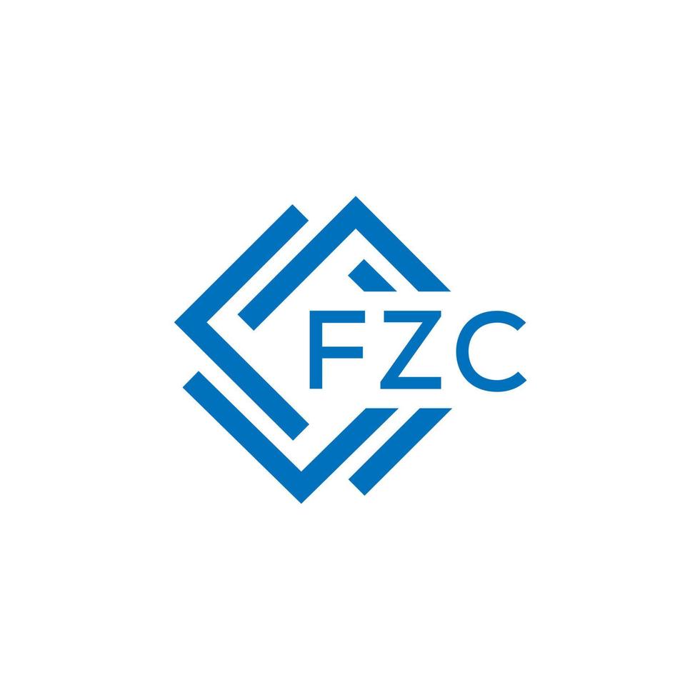 fzc lettera logo design su bianca sfondo. fzc creativo cerchio lettera logo concetto. fzc lettera design. vettore