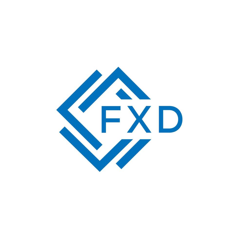 fxd lettera logo design su bianca sfondo. fxd creativo cerchio lettera logo concetto. fxd lettera design. vettore