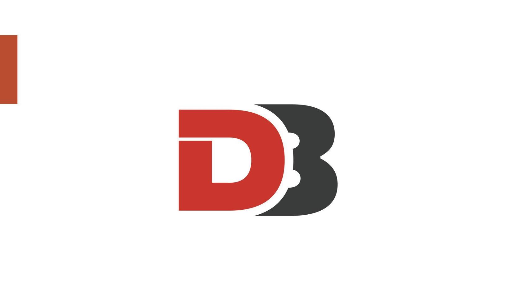 alfabeto lettere iniziali monogramma logo db, bd, d e b vettore