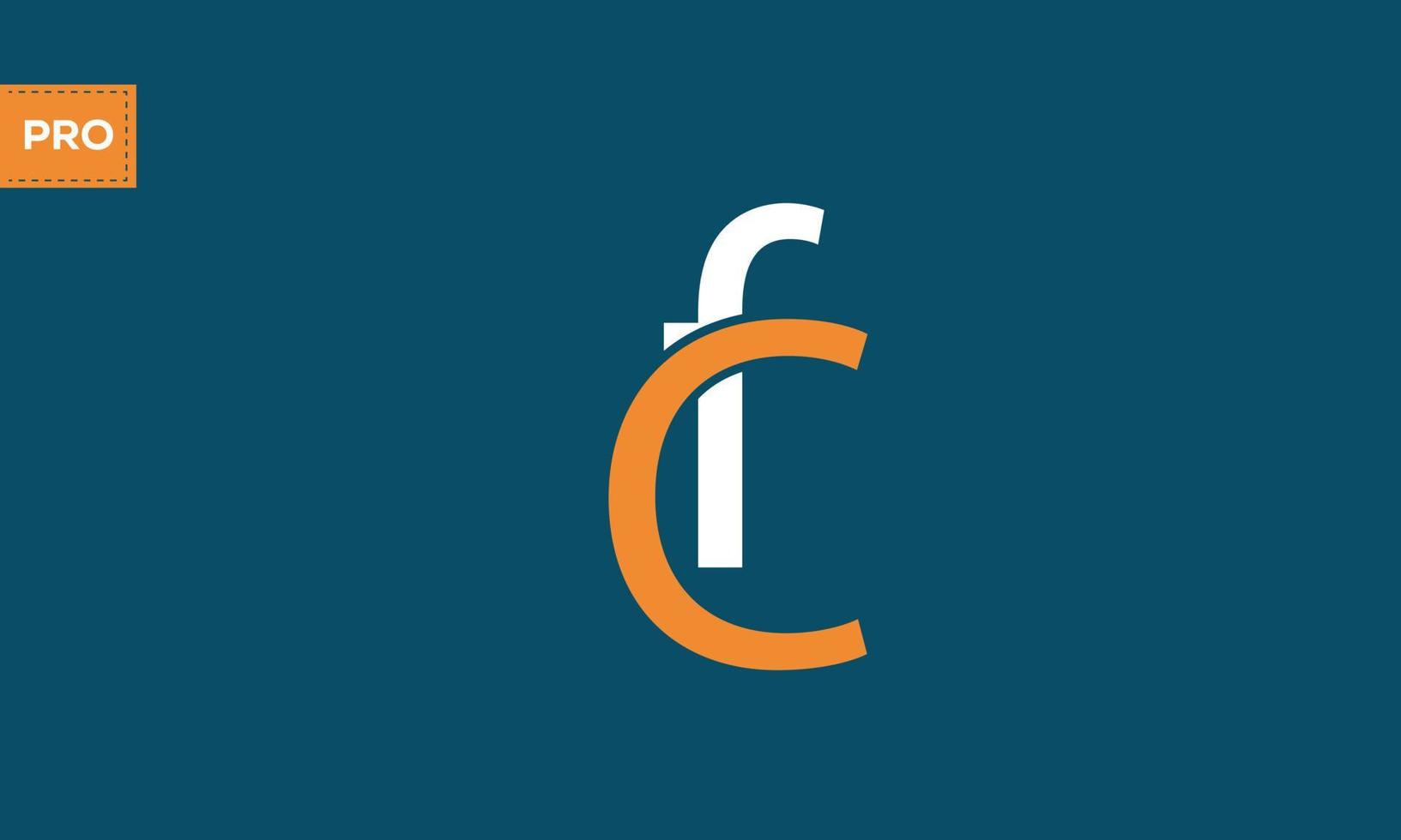 alfabeto lettere iniziali monogramma logo cf, fc, c e f vettore