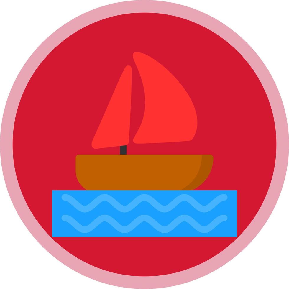 barca a vela vettore icona design