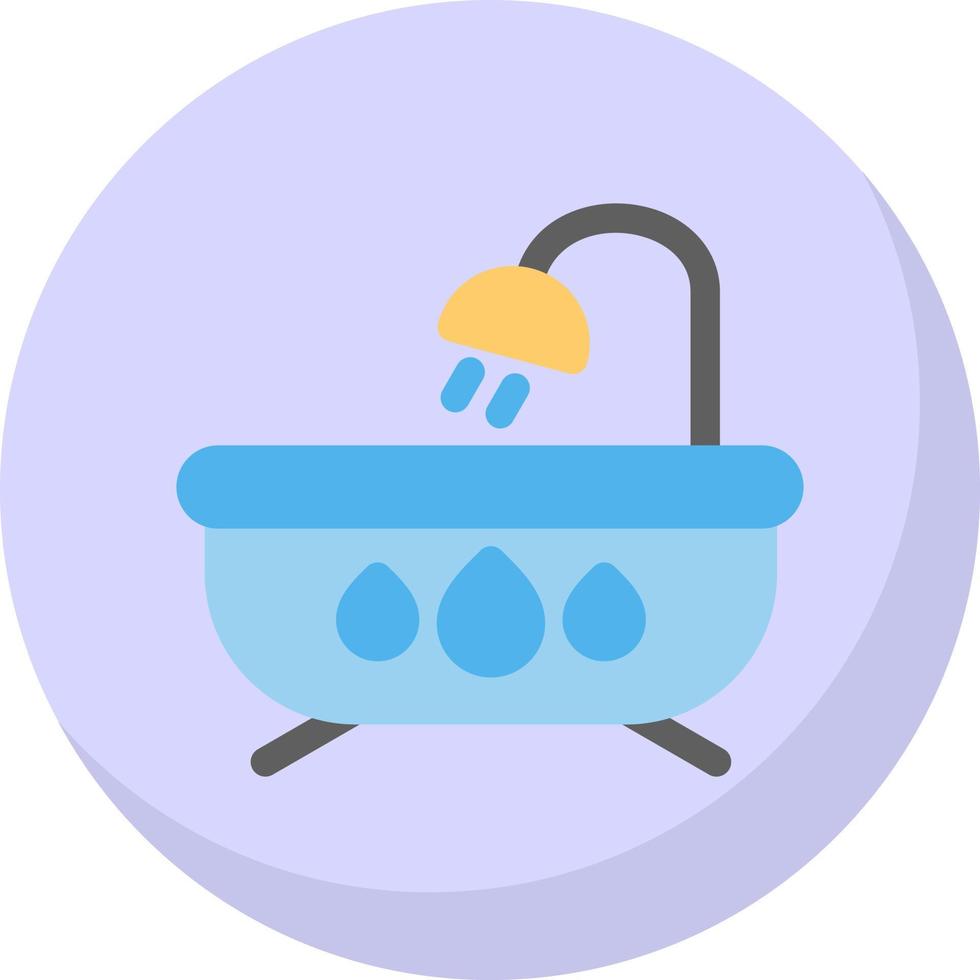 vasca da bagno vettore icona design