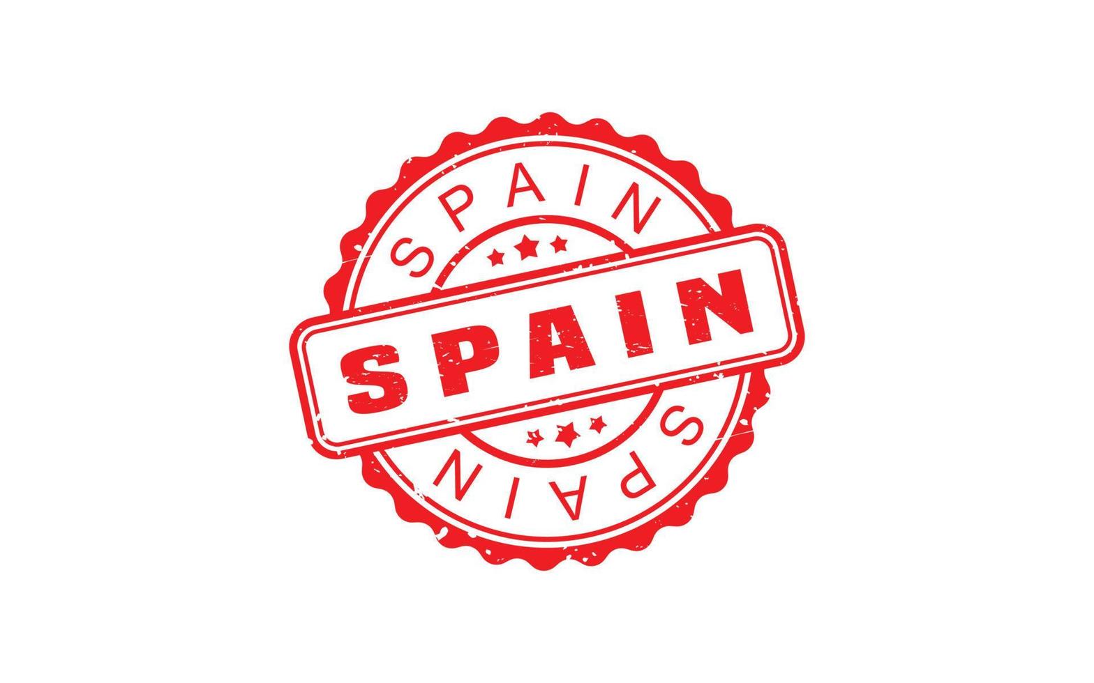 Spagna francobollo gomma da cancellare con grunge stile su bianca sfondo vettore