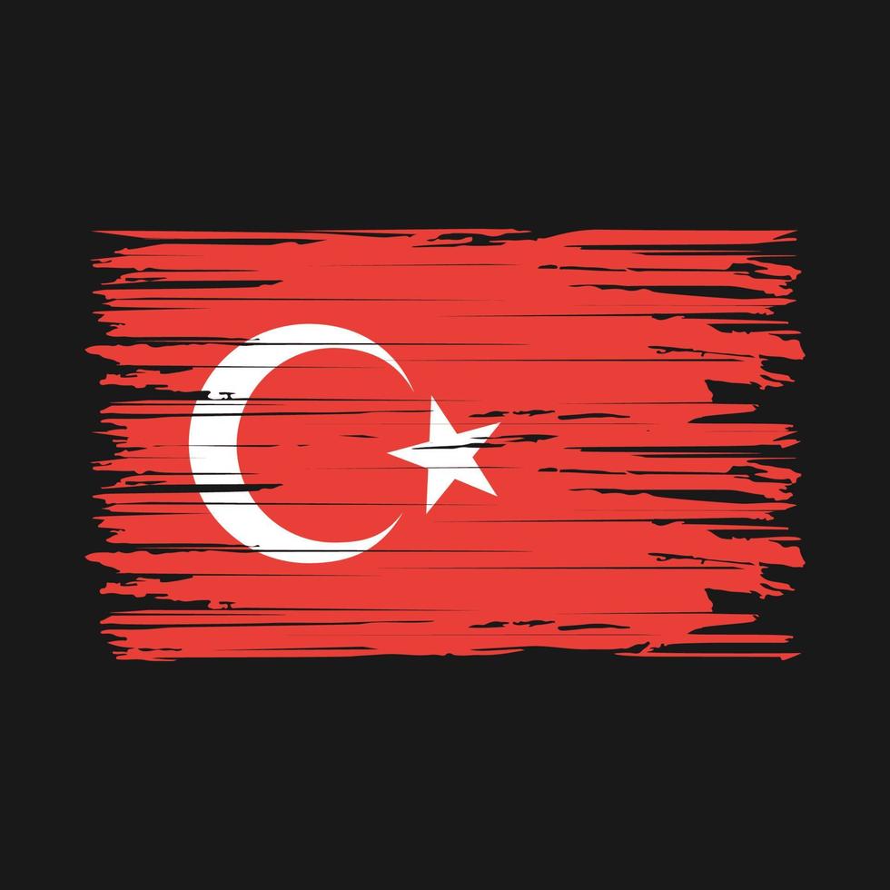 pennellate bandiera turchia vettore