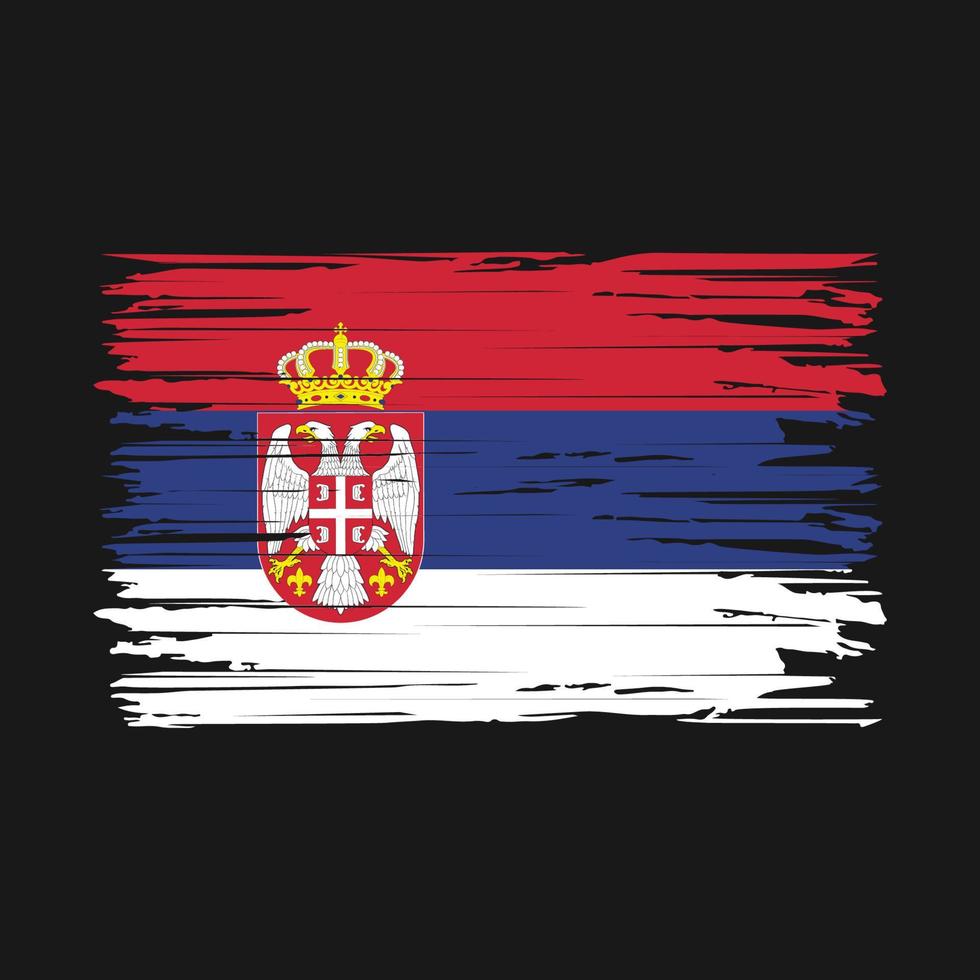 pennellate bandiera serbia vettore