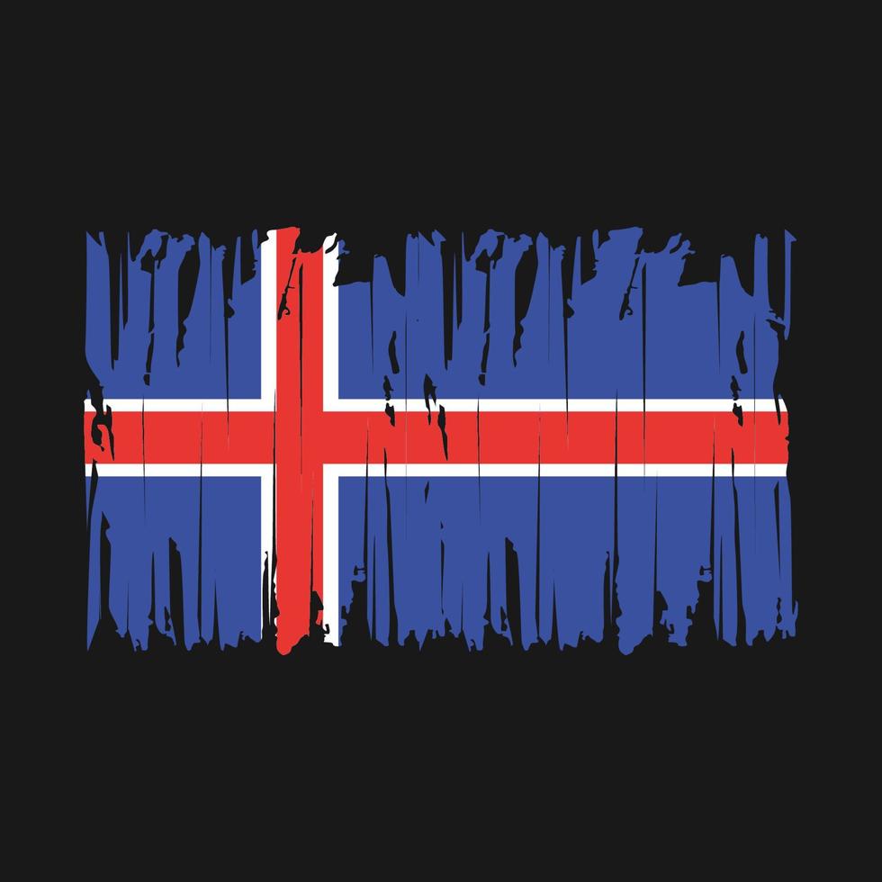 Islanda bandiera spazzola vettore illustrazione