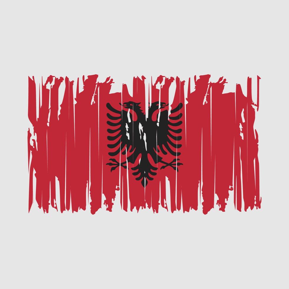 Albania bandiera spazzola vettore illustrazione