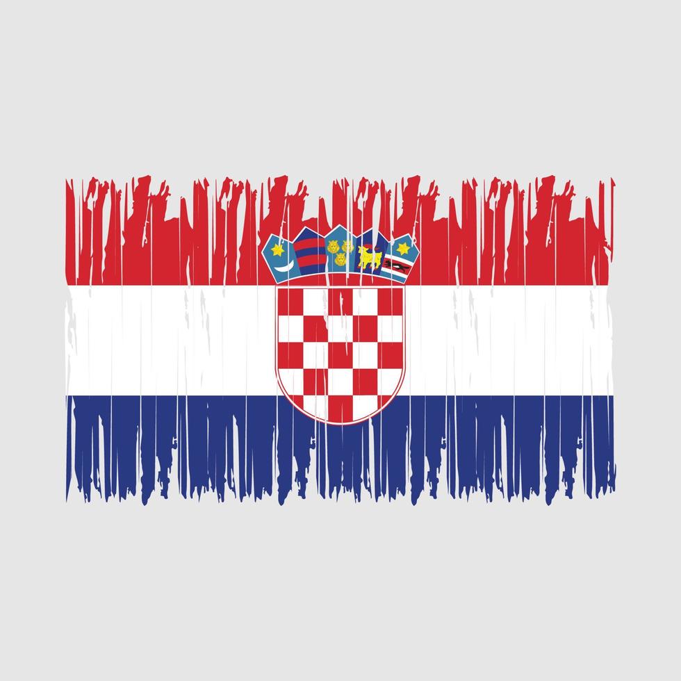 pennello bandiera croazia vettore