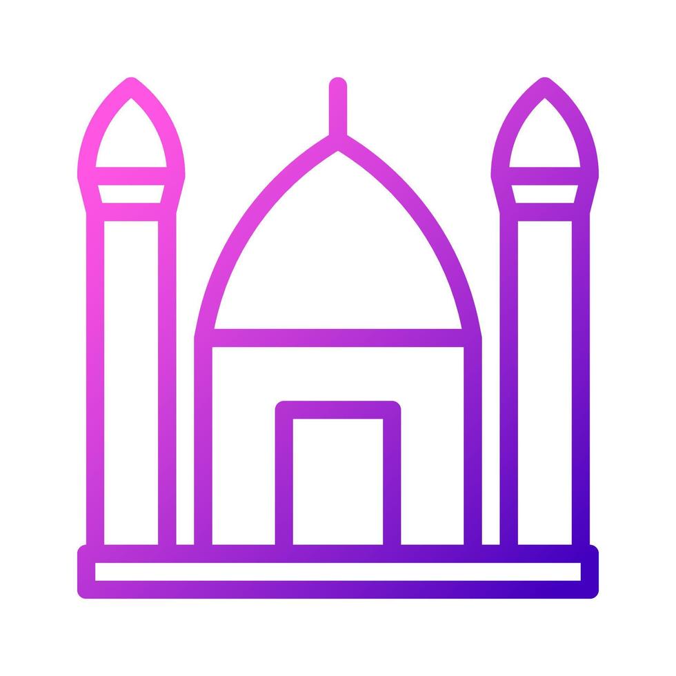 moschea icona viola rosa stile Ramadan illustrazione vettore elemento e simbolo Perfetto.