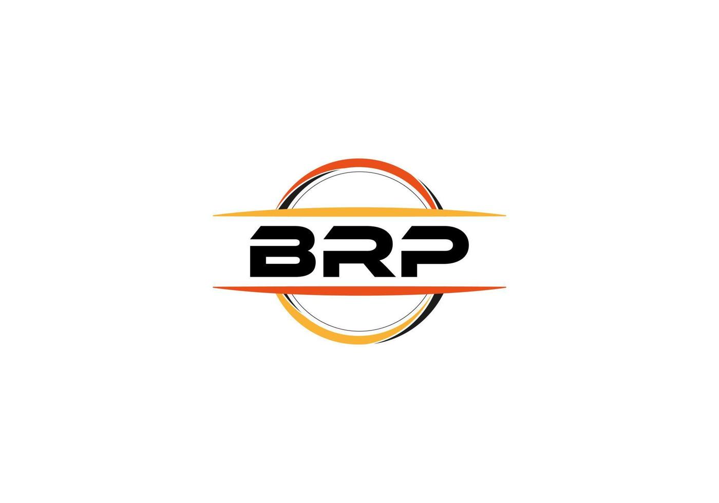 brp lettera reali ellisse forma logo. brp spazzola arte logo. brp logo per un' azienda, attività commerciale, e commerciale uso. vettore