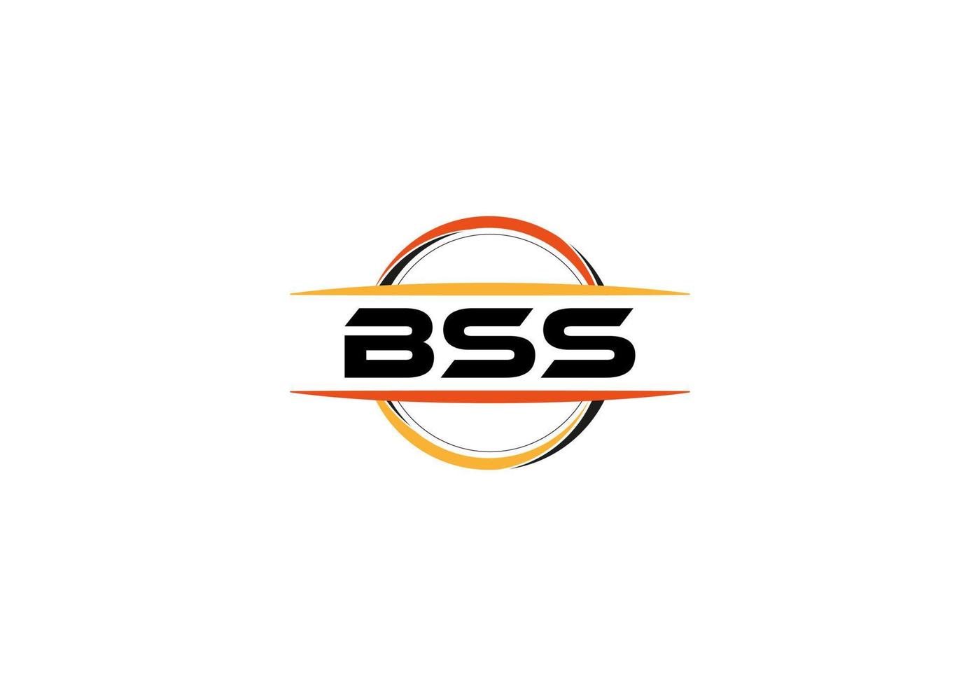 bss lettera reali ellisse forma logo. bss spazzola arte logo. bss logo per un' azienda, attività commerciale, e commerciale uso. vettore