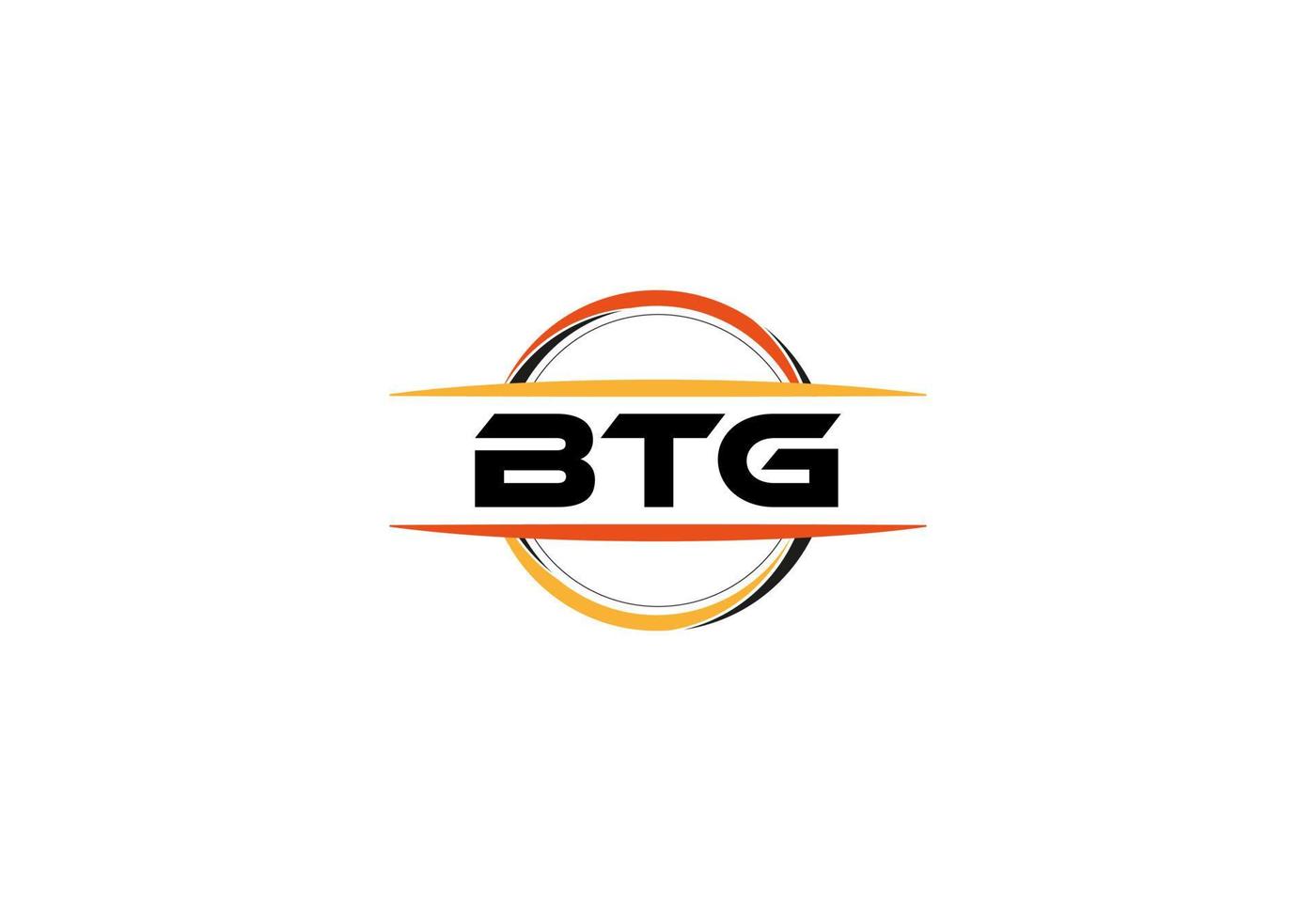 btg lettera reali ellisse forma logo. btg spazzola arte logo. btg logo per un' azienda, attività commerciale, e commerciale uso. vettore