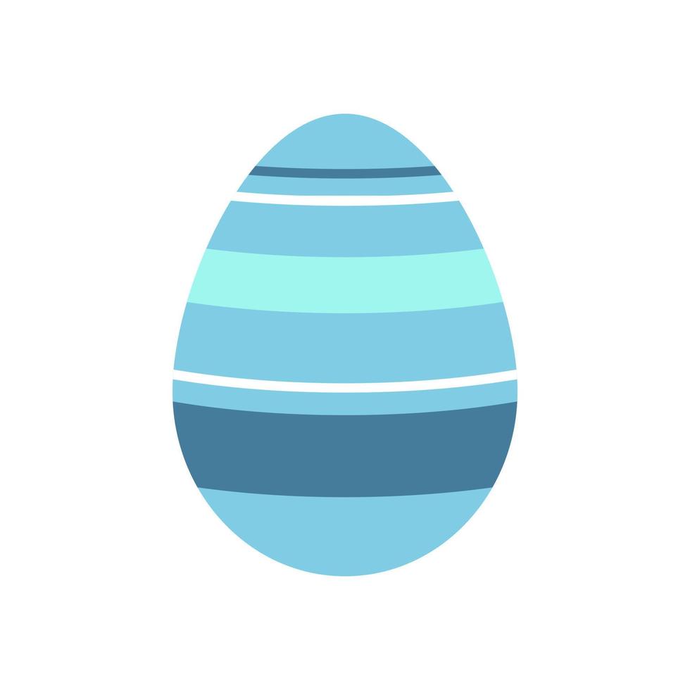 vettore carino Pasqua blu a strisce uovo. colorato clipart.