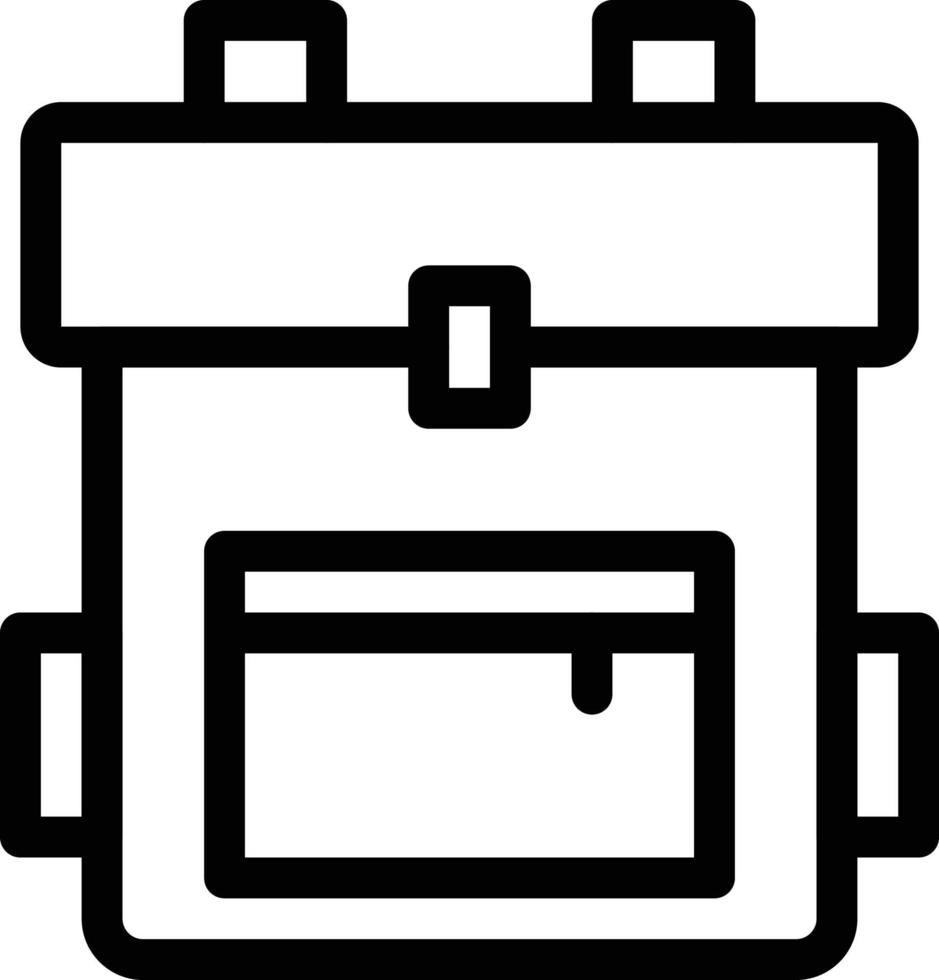 illustrazione vettoriale dello zaino su uno sfondo. simboli di qualità premium. icone vettoriali per il concetto e la progettazione grafica.