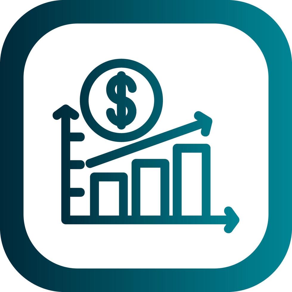 crescente economia vettore icona design