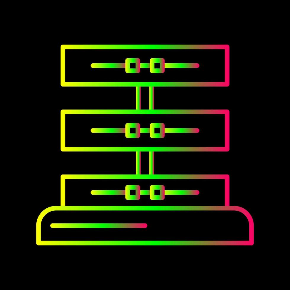 icona della linea del server vettore