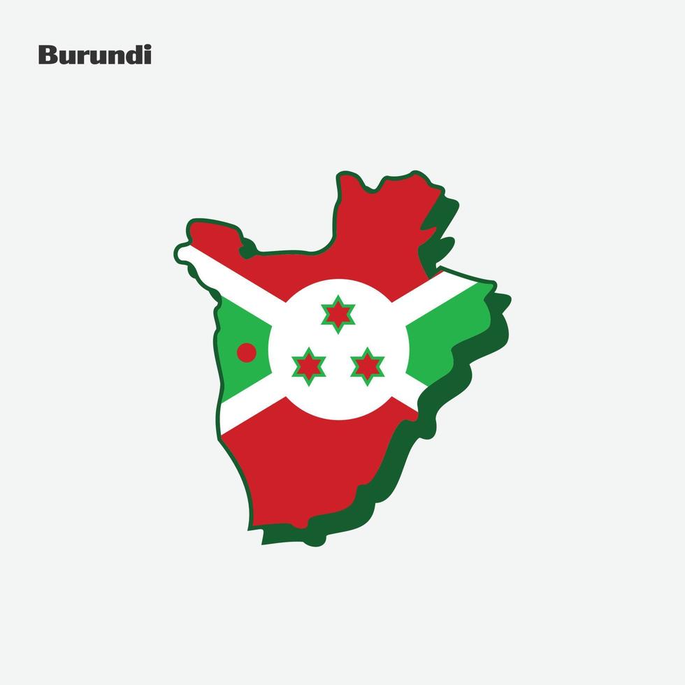 burundi nazione nazione bandiera carta geografica Infografica vettore