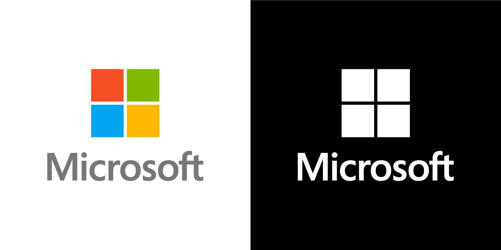 microsoft logo vettore, microsoft icona gratuito vettore