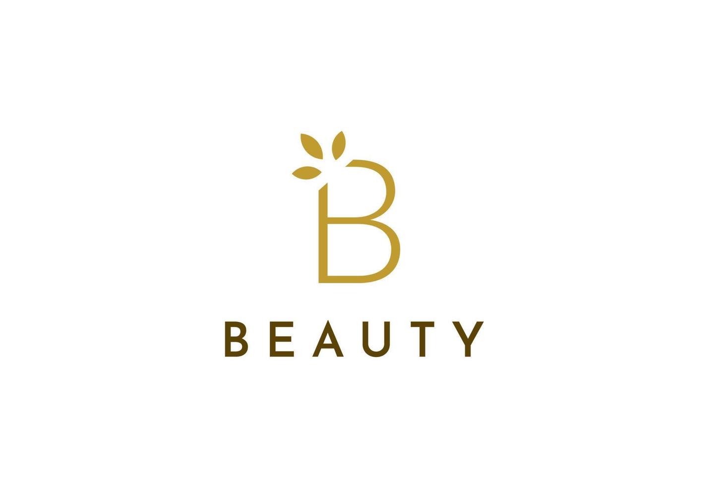 semplice lettera B bellezza foglia icona logo design concetto. iniziale simbolo per aziendale attività commerciale identità. alfabeto vettore elemento