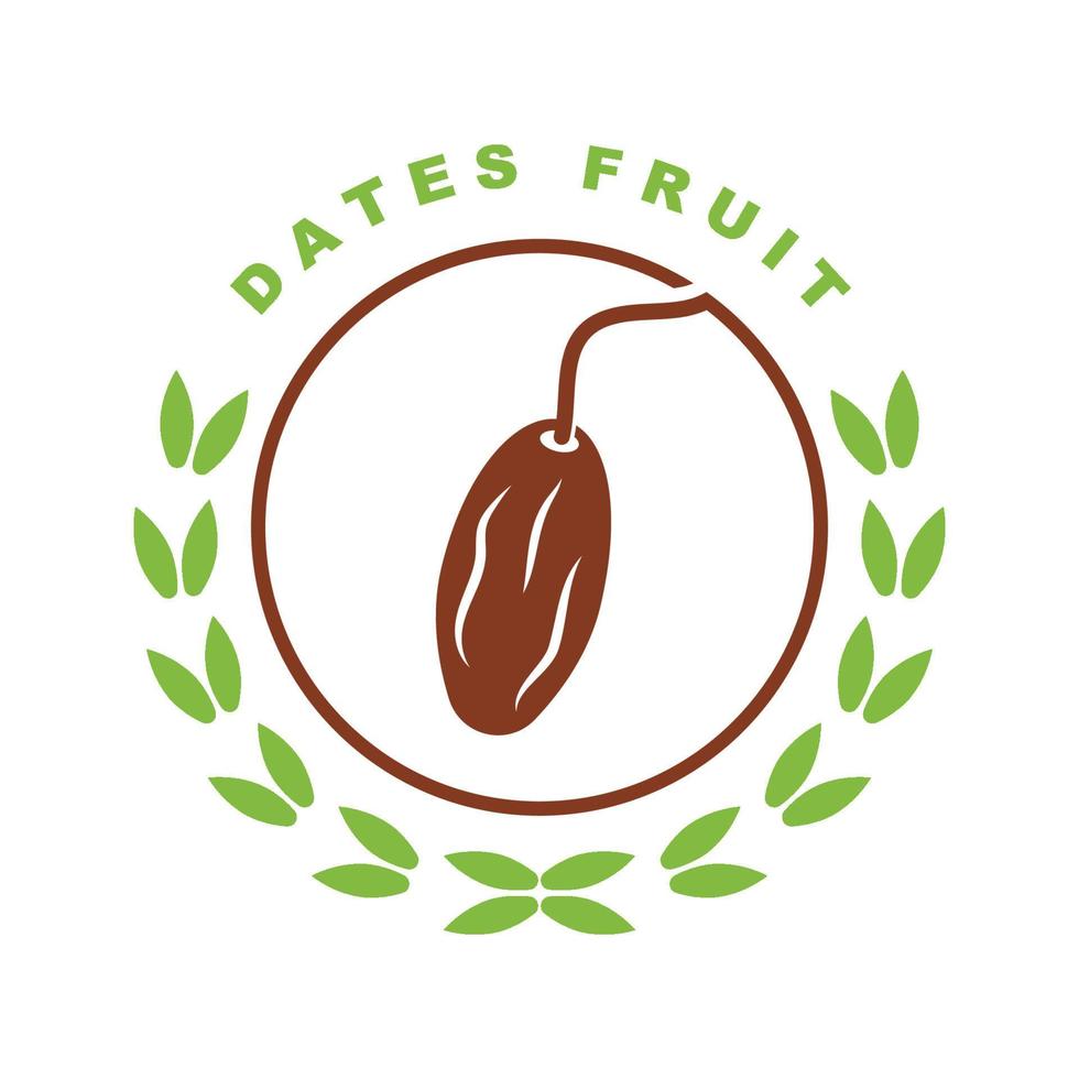 date logo cibo grafico design elemento modello per musulmano vacanze ispirazione vettore