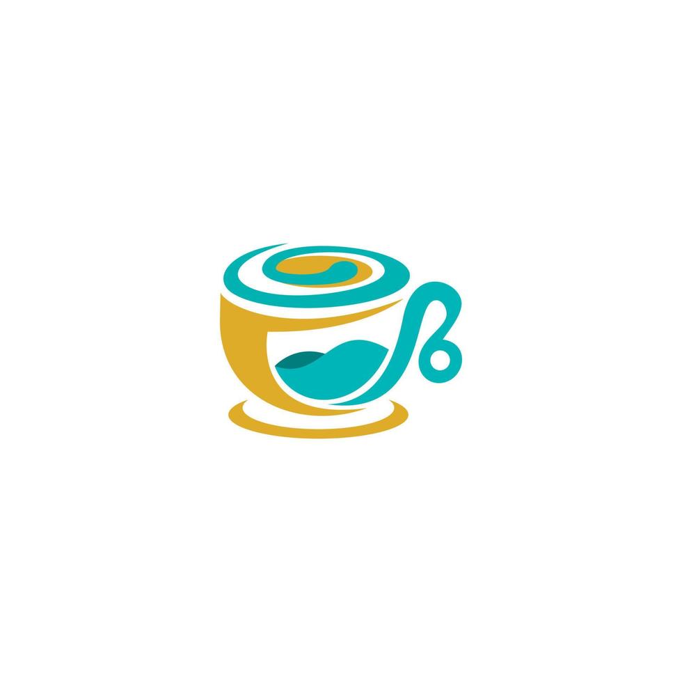 caffè tazza logo disegno, caffè logo vettore