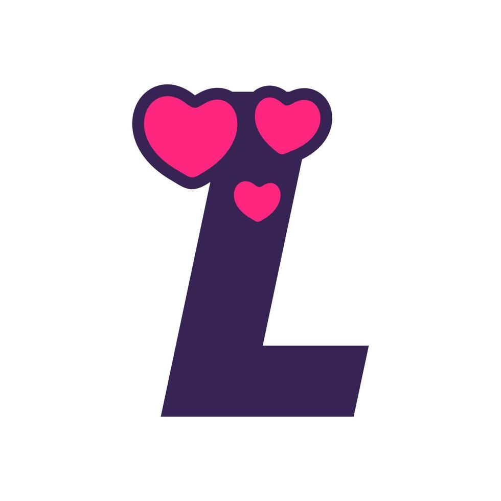 logo iniziale l'amore vettore