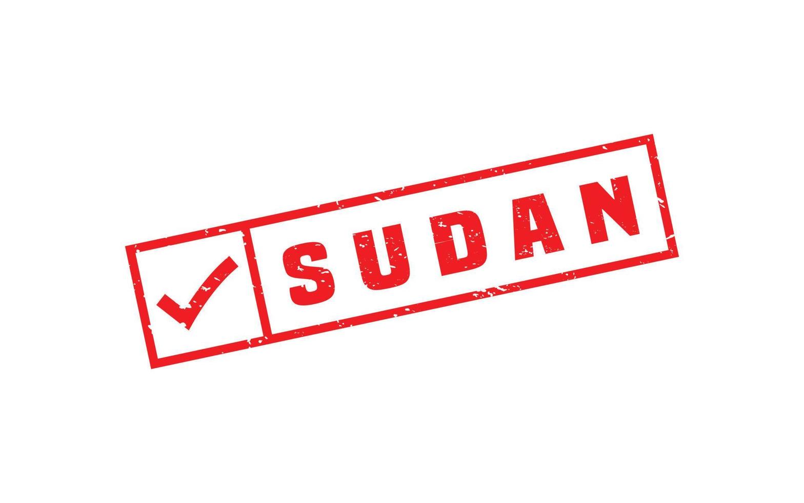 Sudan francobollo gomma da cancellare con grunge stile su bianca sfondo vettore