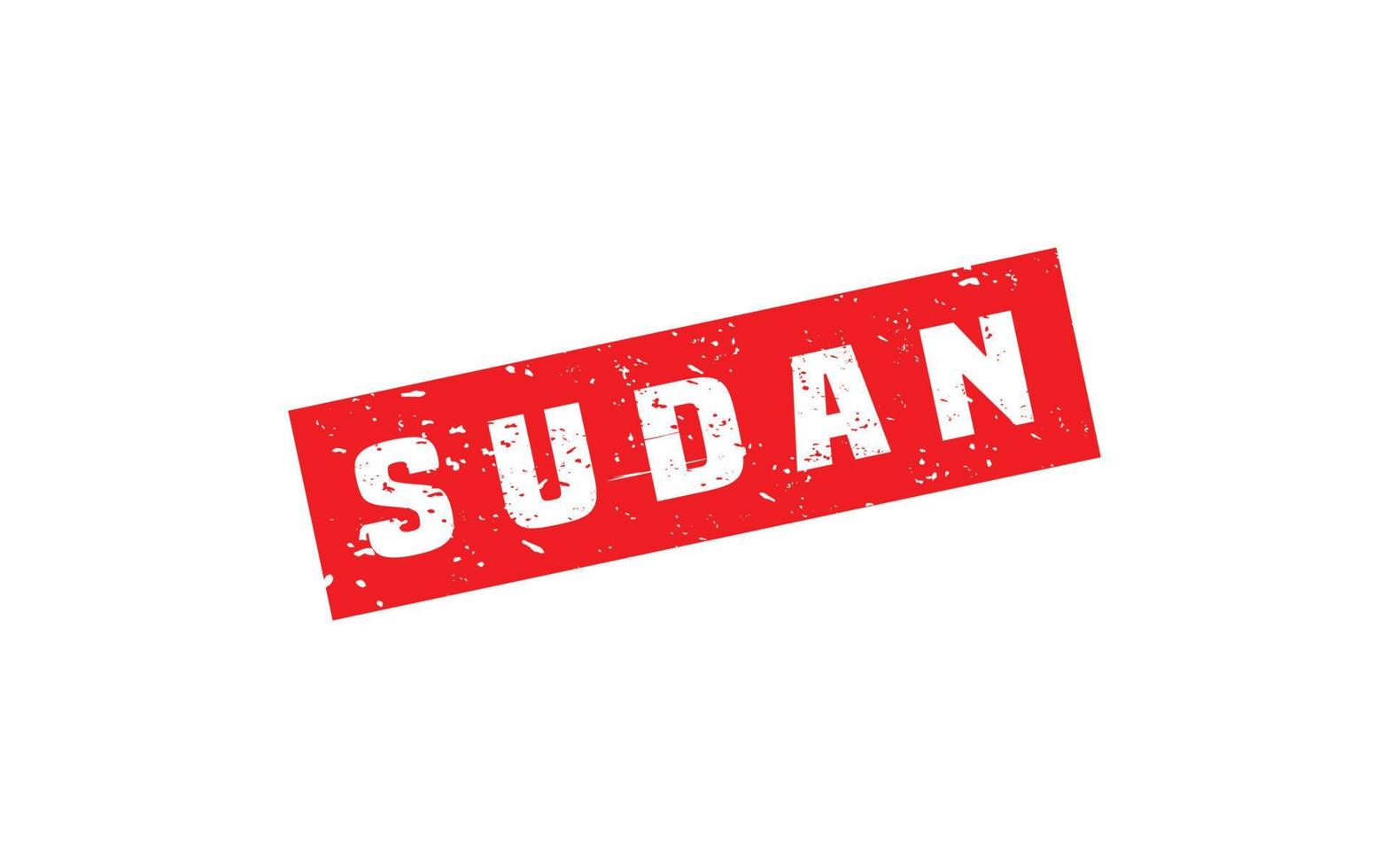 Sudan francobollo gomma da cancellare con grunge stile su bianca sfondo vettore