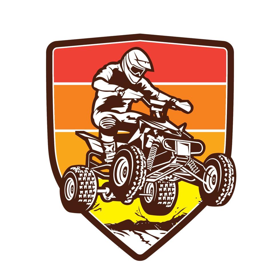 atv estremo sport vettore illustrazione, Perfetto per t camicia design e campionato evento logo design