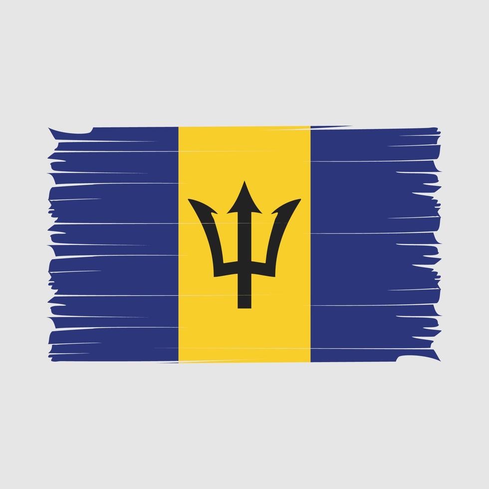 barbados bandiera spazzola vettore