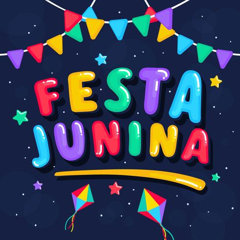 Festival brasiliano Festa Junina vettore