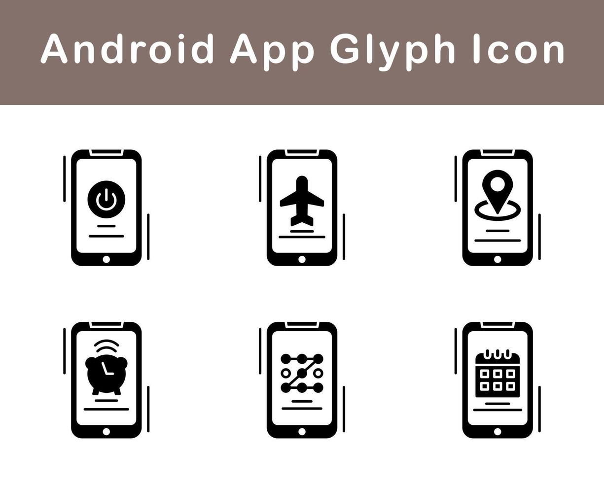 androide applicazioni vettore icona impostato