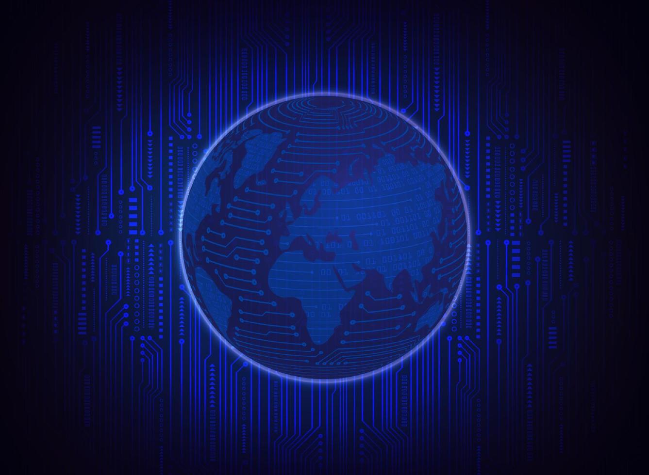 moderno olografico globo su tecnologia sfondo vettore