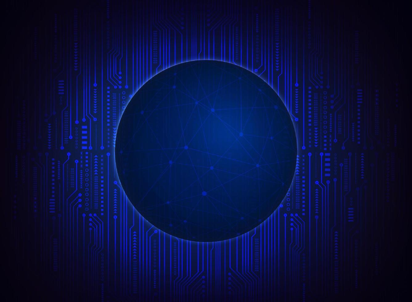 moderno olografico globo su tecnologia sfondo vettore
