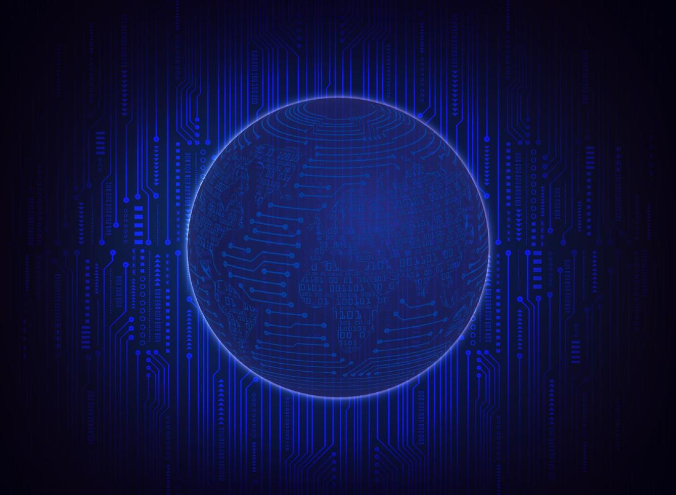 moderno olografico globo su tecnologia sfondo vettore