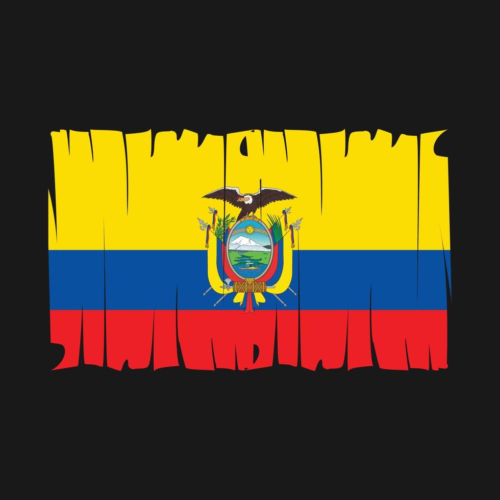 vettore di bandiera dell'ecuador