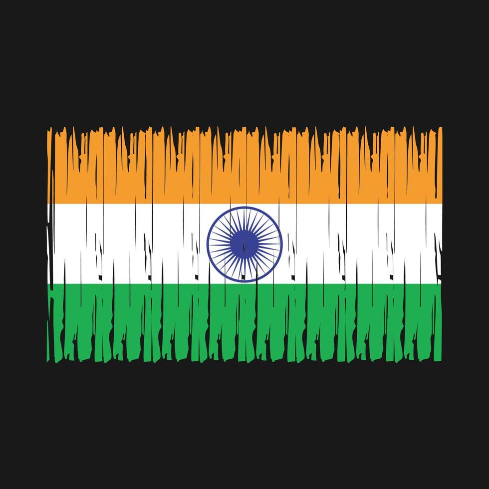 pennello bandiera india vettore