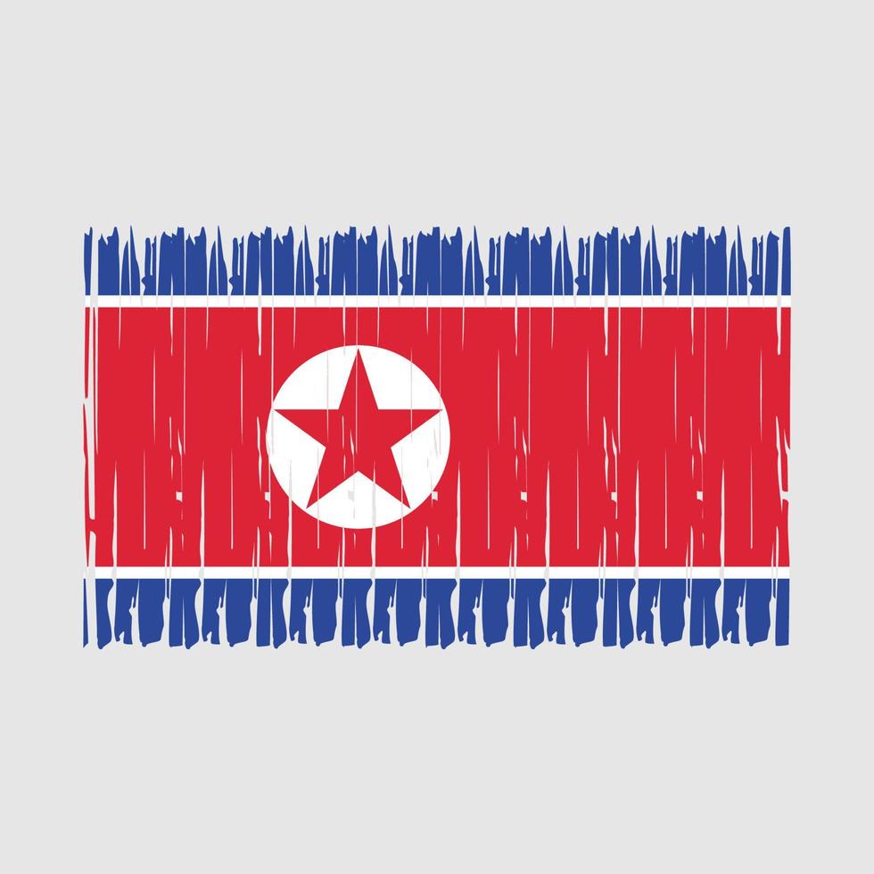 pennello bandiera corea del nord vettore