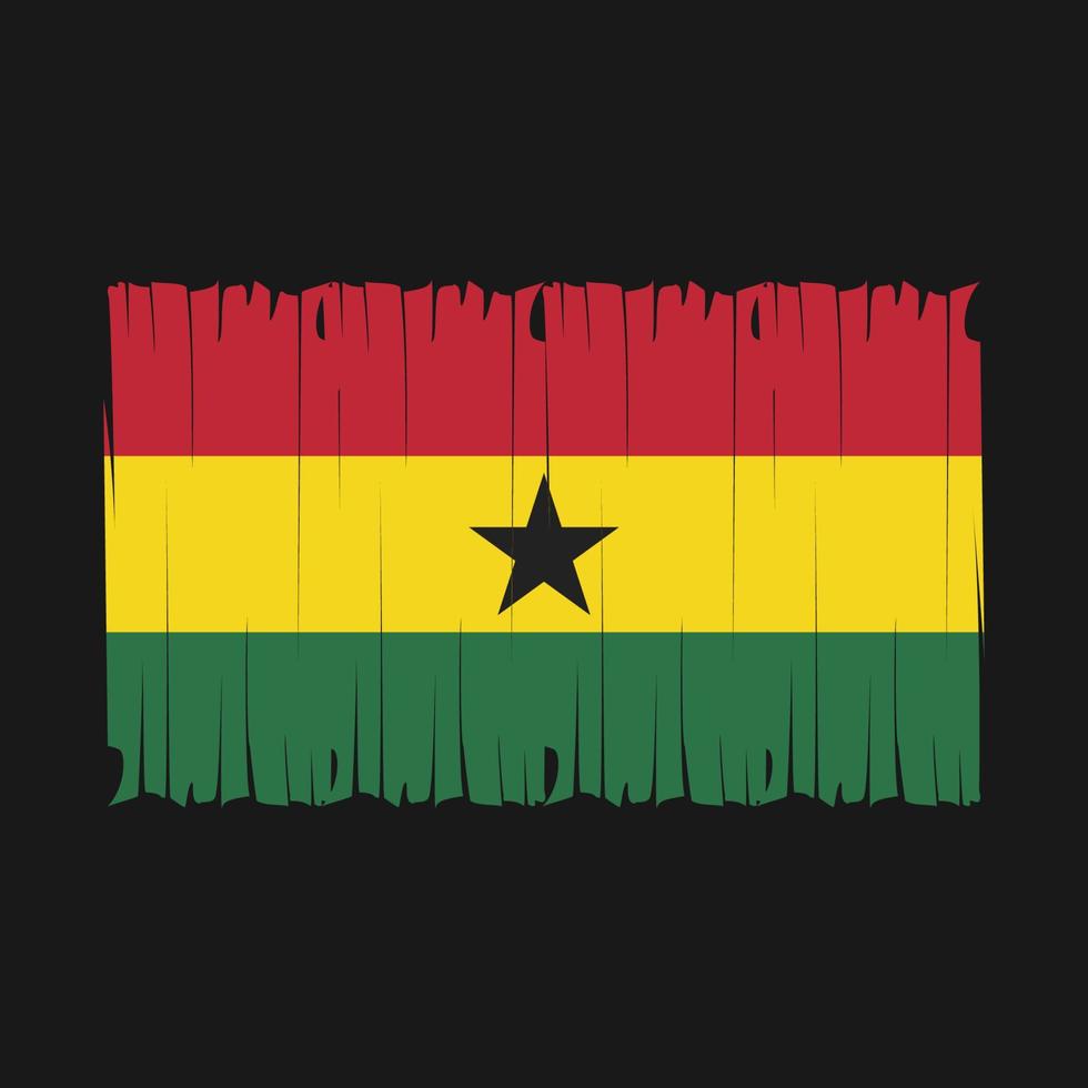 Ghana bandiera spazzola vettore illustrazione