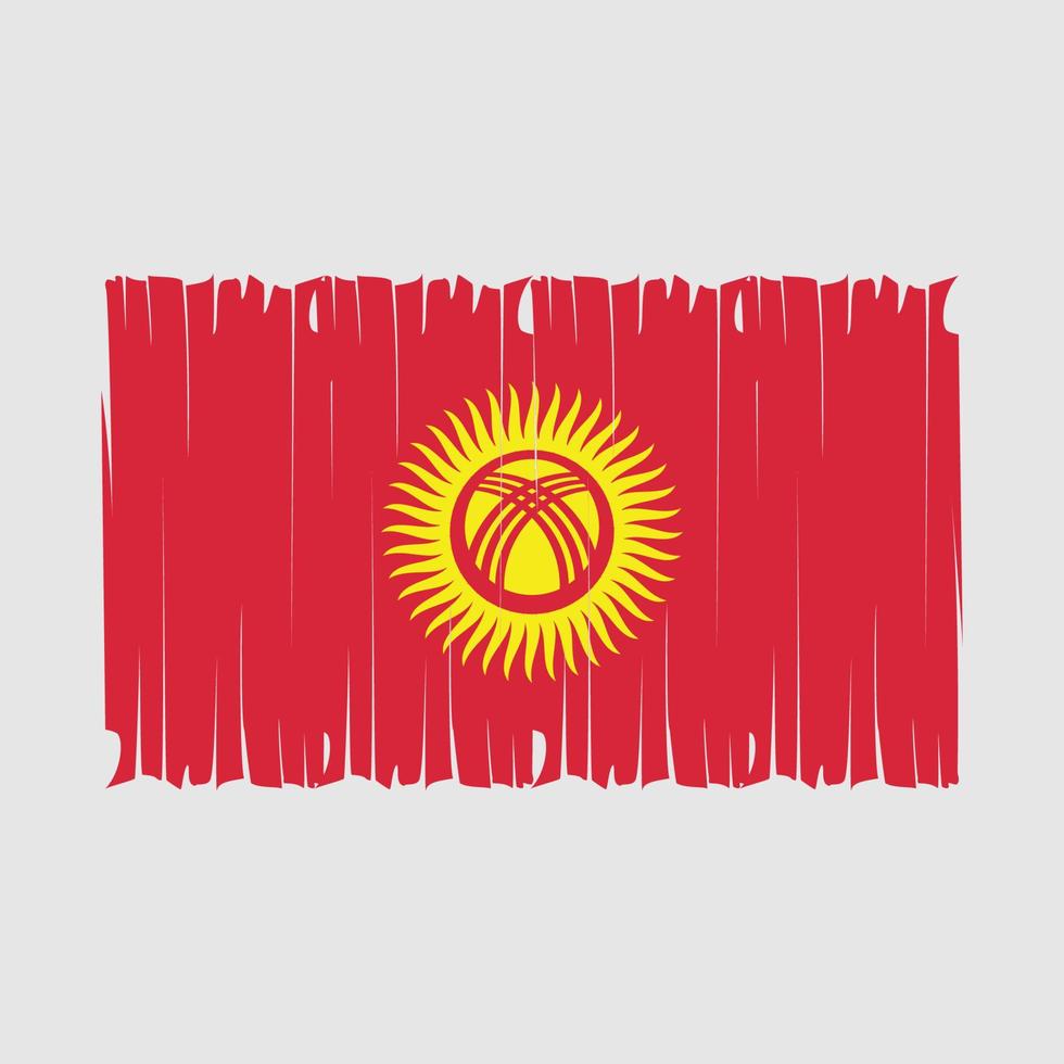 Kyrgyzstan bandiera spazzola vettore illustrazione