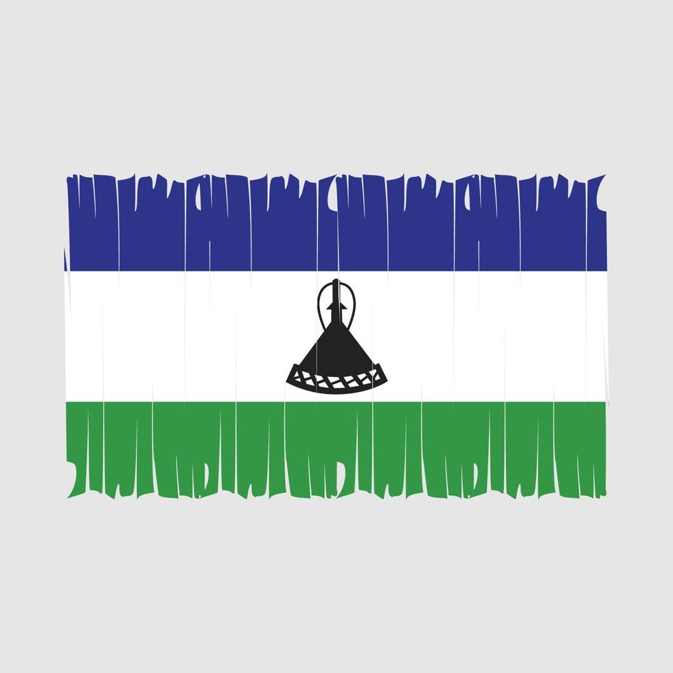 Lesoto bandiera spazzola vettore illustrazione