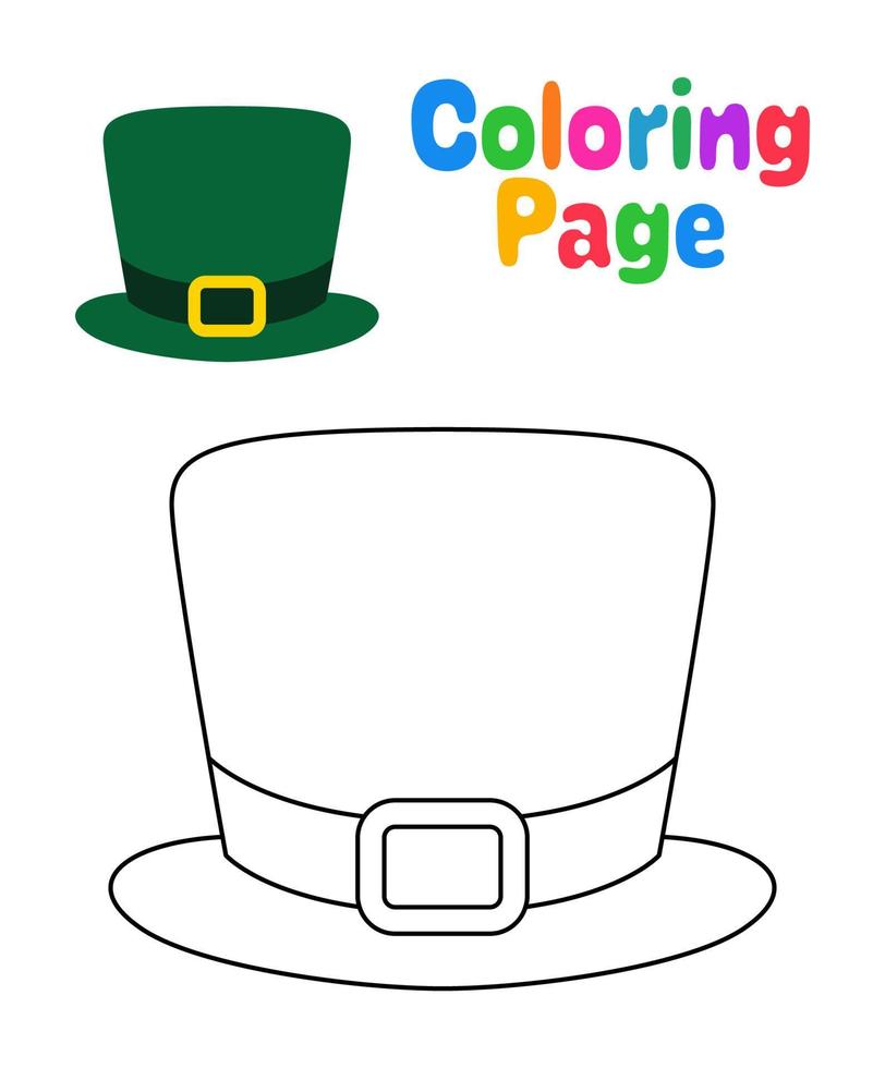 colorazione pagina con fata cappello per bambini vettore