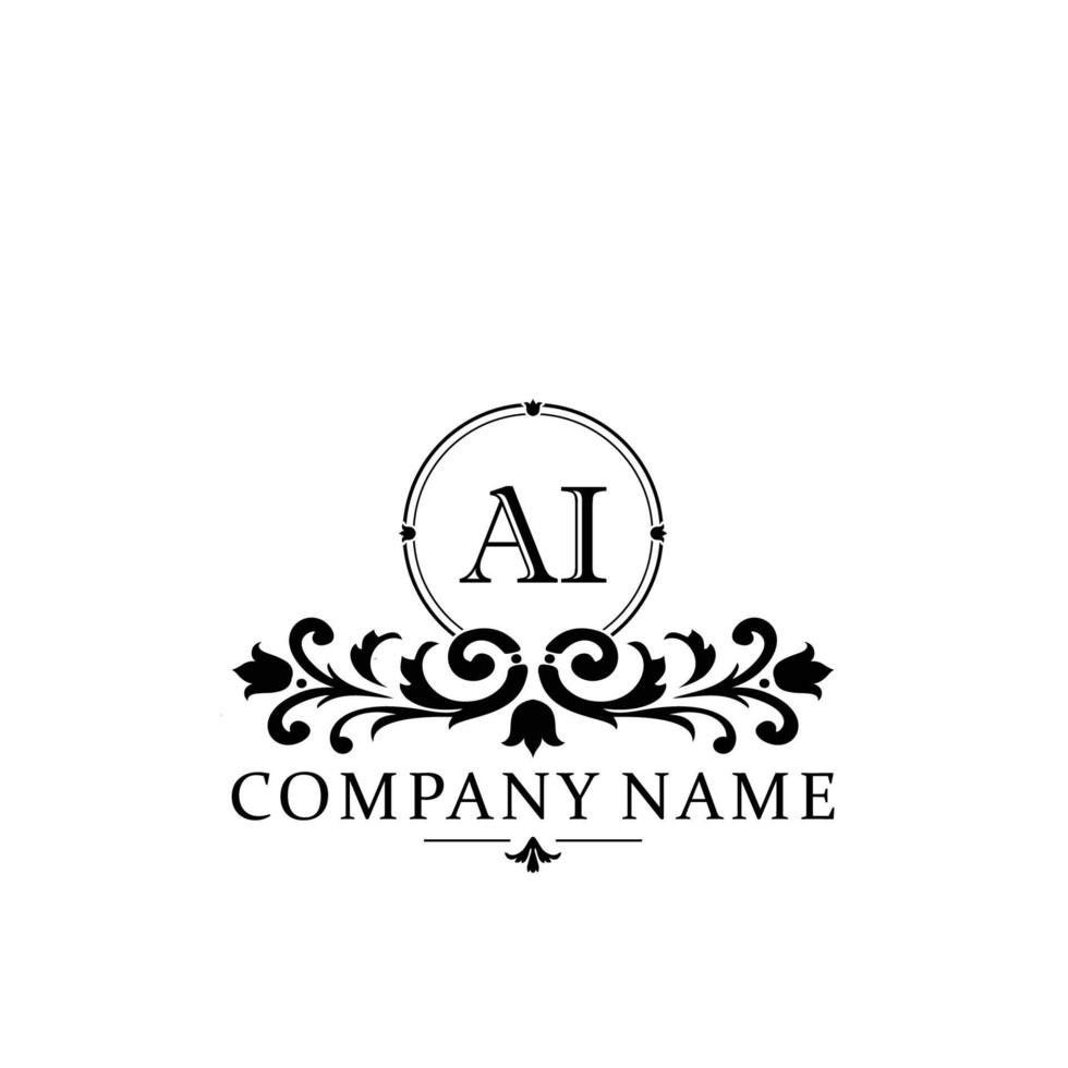 lettera ai floreale logo design. logo per donne bellezza salone massaggio cosmetico o terme marca vettore