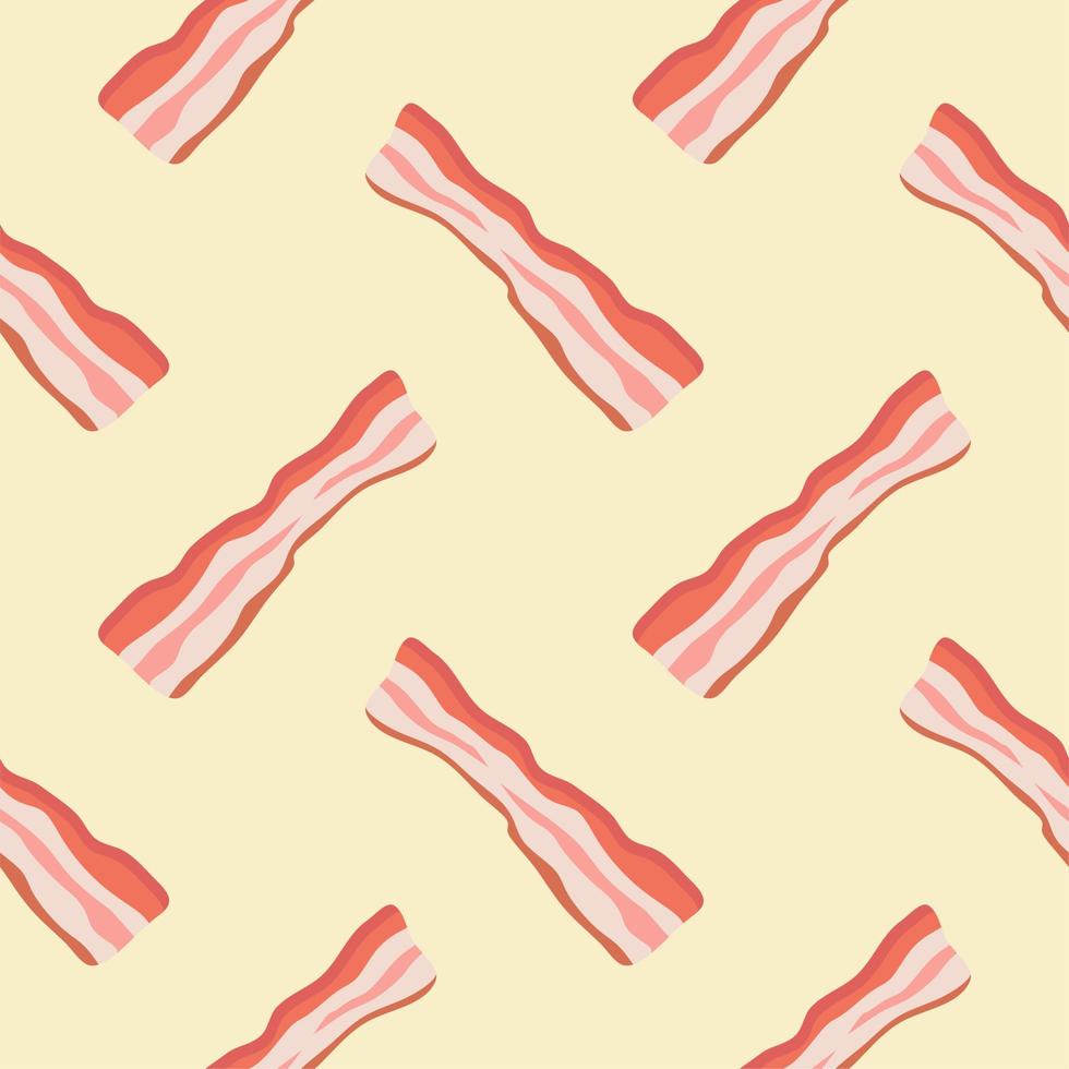 Bacon senza soluzione di continuità modello. Maiale senza soluzione di continuità vettore illustrazione