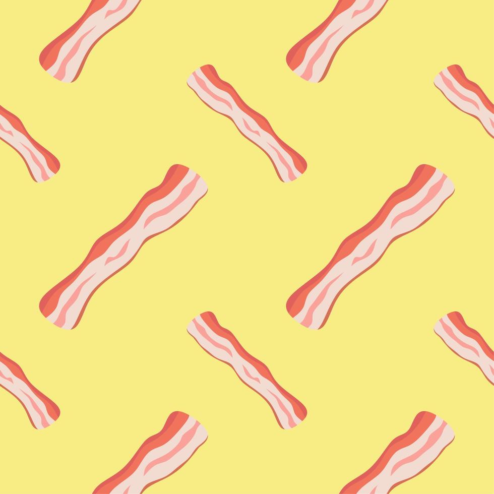 Bacon senza soluzione di continuità modello. Maiale senza soluzione di continuità vettore illustrazione