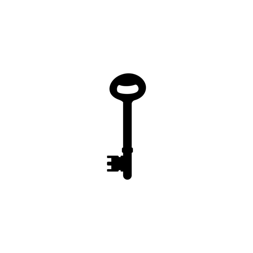 silhouette di il chiave per icona, simbolo, cartello, pittogramma, sito web, app, arte illustrazione, logo o grafico design elemento. vettore illustrazione