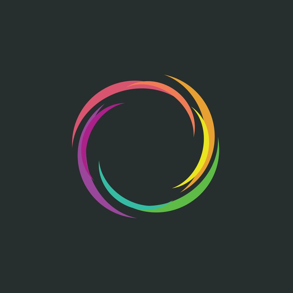 cerchio astratto colorato azienda logo design vettore icona