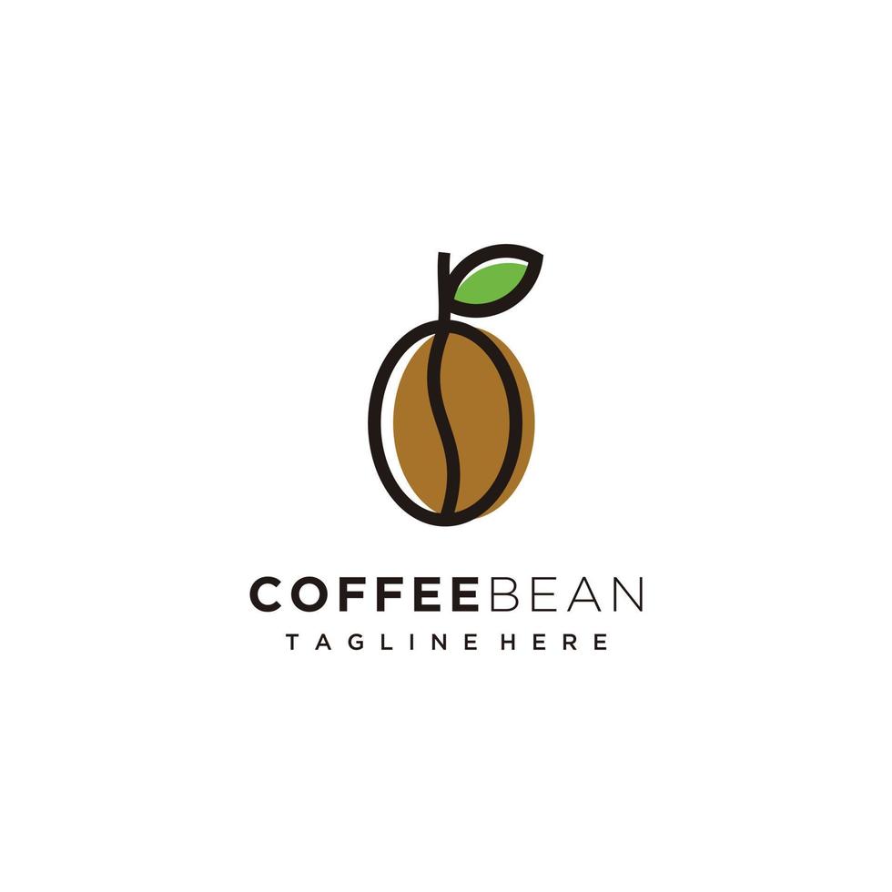 caffè fagioli organico, caffè negozio logo design vettore